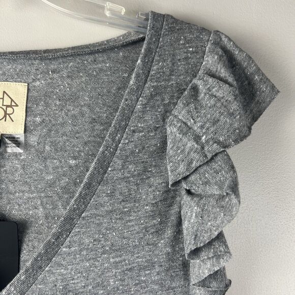 NWT Chaser Flutter Sleeve Gray T-Shirt Dress Size Medium - Picture 3 of 7